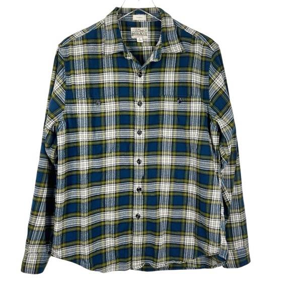 J.CREW Midweight Flannel Workshirt in Regenerative Cotton For Men Size Large - Picture 1 of 9